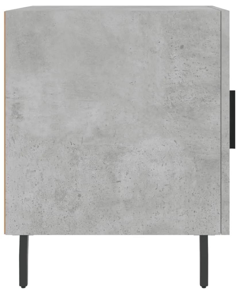 Comodino Grigio Cemento 40x40x50 cm in Legno Multistrato