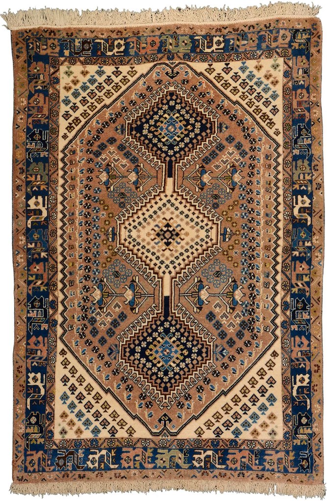 Yalameh Tappeto persiano 100x150 Beige (Iran) Annodato A Mano