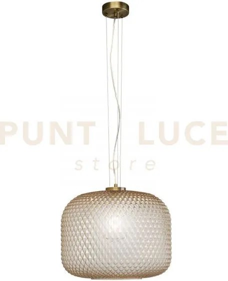 Lampadario a sospensione ashford sferica ambra 1 luce attacco e27 4...