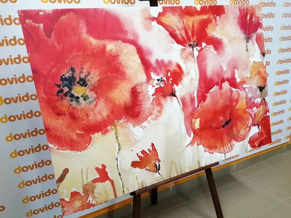 Stampa su tela – Papaveri rossi sul campo
