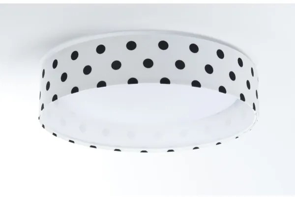 Plafoniera LED GALAXY KIDS 24W 230V bianco/nero a pois