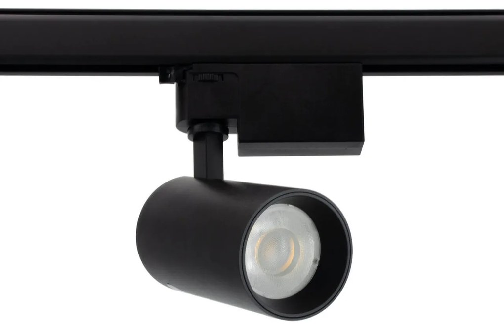 Faro LED 20W Trifase Nero 60° 120lm/W CRI92 no Flickering - BRIDGELUX LED Colore Bianco Naturale 4.000K