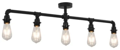 Lampadario Nero per 5 Lampadine E27