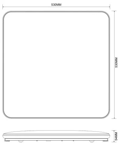 Zuma Line JE-DHS-0530-GD - Plafoniera LED dimmerabile OMAR LED/48W/230V oro