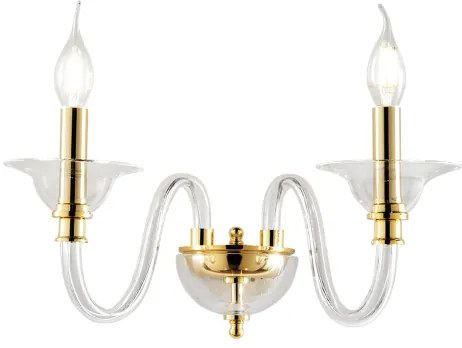 Applique TEBE 35x28 cm in vetro lavorato a mano Oro