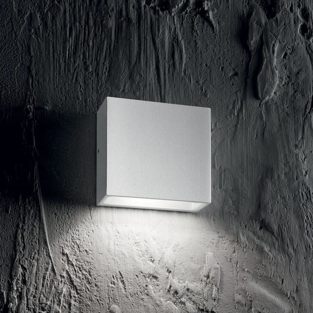 Applique Moderna Tetris-1 Alluminio Bianco 1 Luce 3W 3000K Luce Calda