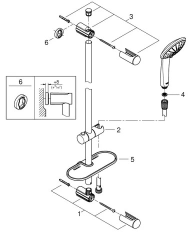 GROHE 27227001 - Set doccia EUPHORIA 900 mm cromo lucido