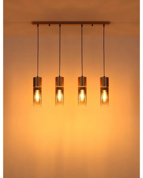 Globo 21000-4HCA - Lampadario a sospensione su cavo ANNIKA 4xE27/25W/230V