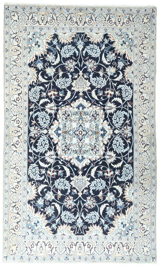 Nain Tappeto persiano 200x120 Blu (Iran) Annodato A Mano