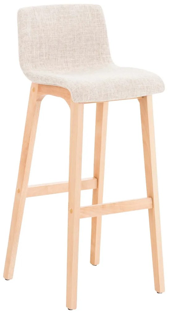 Sgabello Bar Hoover İn Tessuto Natura / Creme