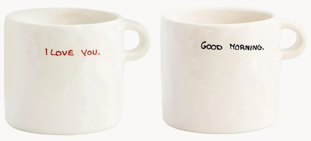 Set di 2 tazze dipinte a mano Perfect Morning