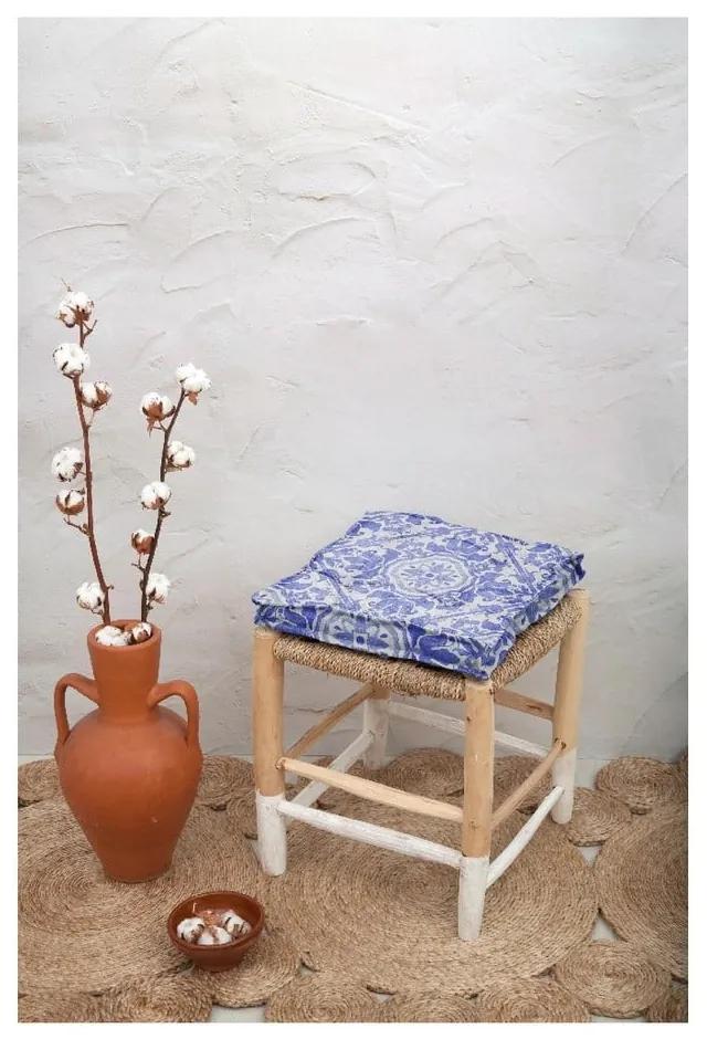 Cuscino di seduta con lino Square Hippy, 37 x 37 cm - Linen Couture