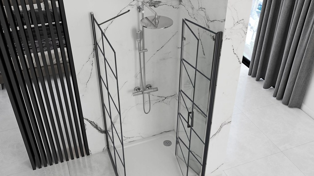 Cabina doccia Rea Molier Black 90x80
