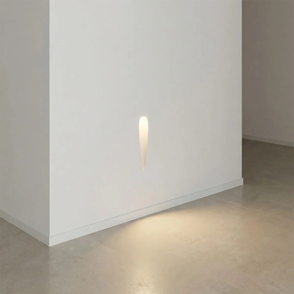 Segnapasso da Incasso GU11 a Goccia in Gesso Pitturabile