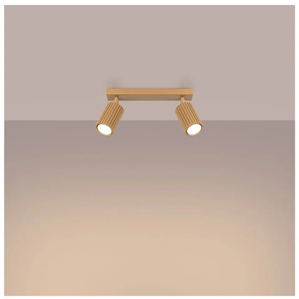 Faretto dorato 6,5x30 cm Gleam – Sollux