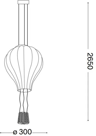 Ideal Lux - Lampadario a sospensione con filo DREAM BIG 1xE27/42W/230V diametro 30 cm