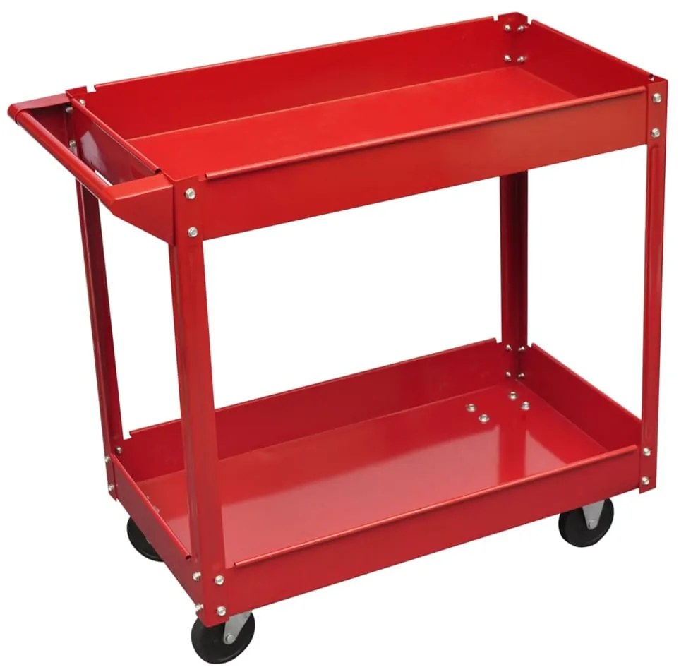 Carrello Portautensili Da Officina 100 Kg Rosso /