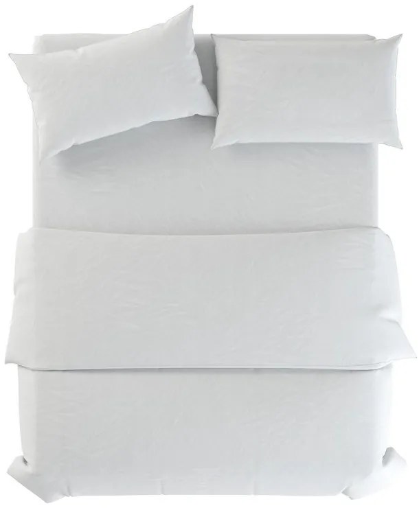 Set copripiumino e federa bianco in lino per letto matrimoniale 200x200 cm Blanco – Native Natural