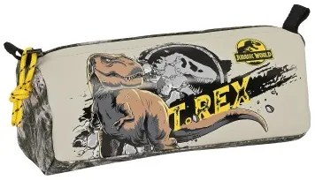 Astuccio Scuola Jurassic World Warning Grigio 21 x 8 x 7 cm