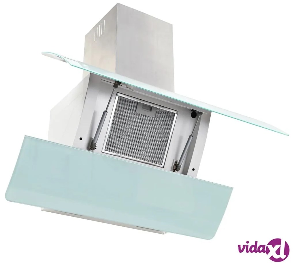 vidaXL Cappa Aspirante a Muro Acciaio Inox 756 m³/h 90 cm Bianca