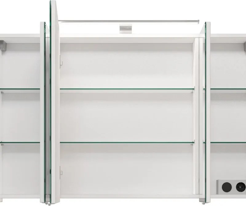 Specchio Contenitore Con Illuminazione PELIPAL bianco lucido L 110 x H 70.3 x P 17 cm