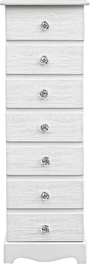 Cassettiera Blanc 7 Cassetti in Legno...