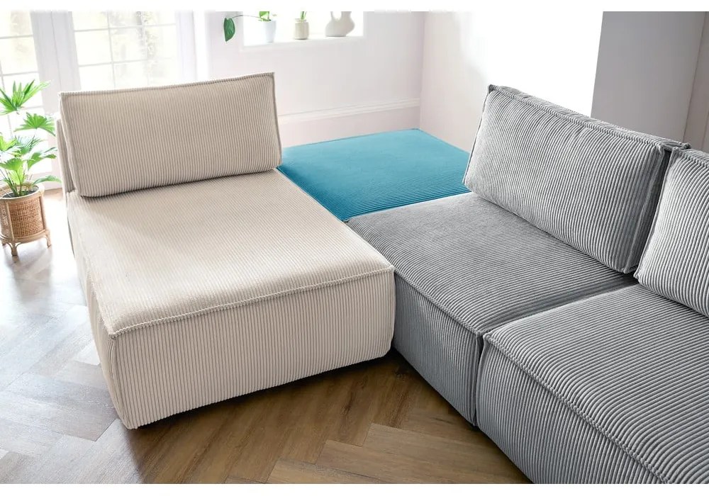 Divano angolare in velluto a coste variabile Nihad modular - Bobochic Paris