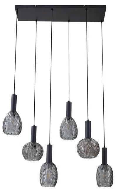 Tolli 6 Lampada a Sospensione Grigio/Nero - Lindby