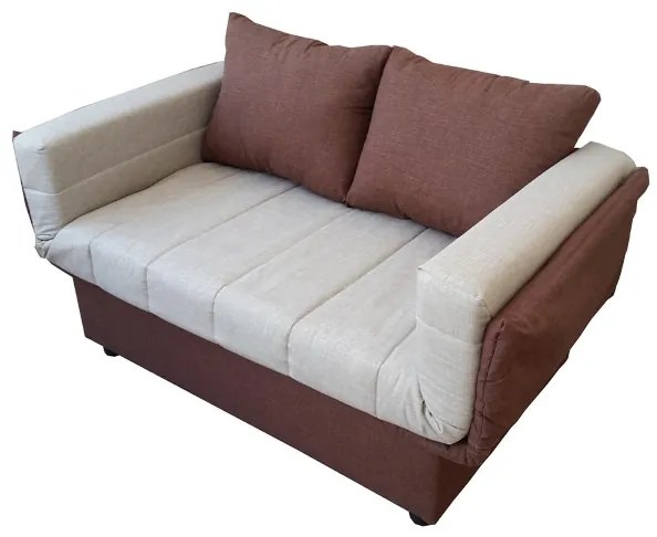 Divano PRONTOLETTO 140 cm con contenitore in tessuto BEIGE MARRONE