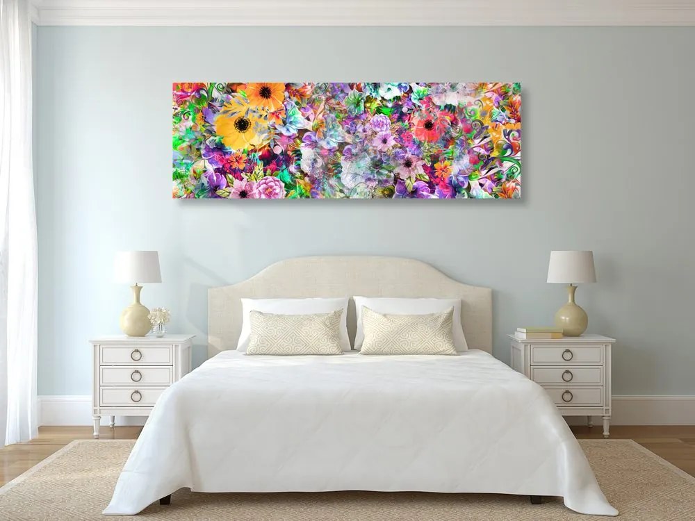 Stampa su tela – Fiori in versione multicolore