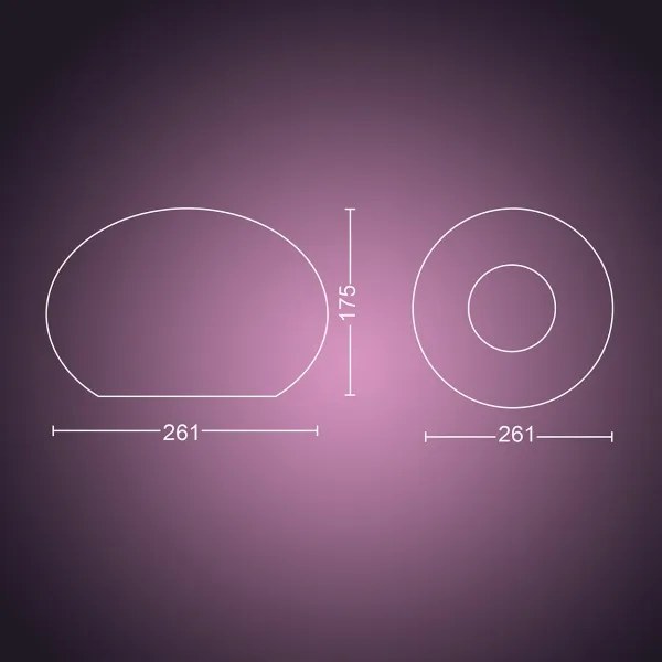 Philips 40904/31/P9 - Lampada da tavolo LED Hue FLOURISH 1xE27/9,5W/230V