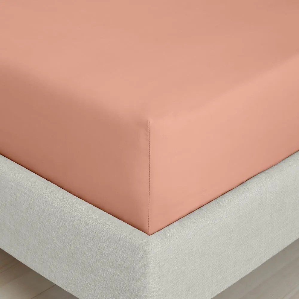 Lenzuolo con angoli color terracotta in percalle di cotone 150x200 cm Cotton Percale – Bianca