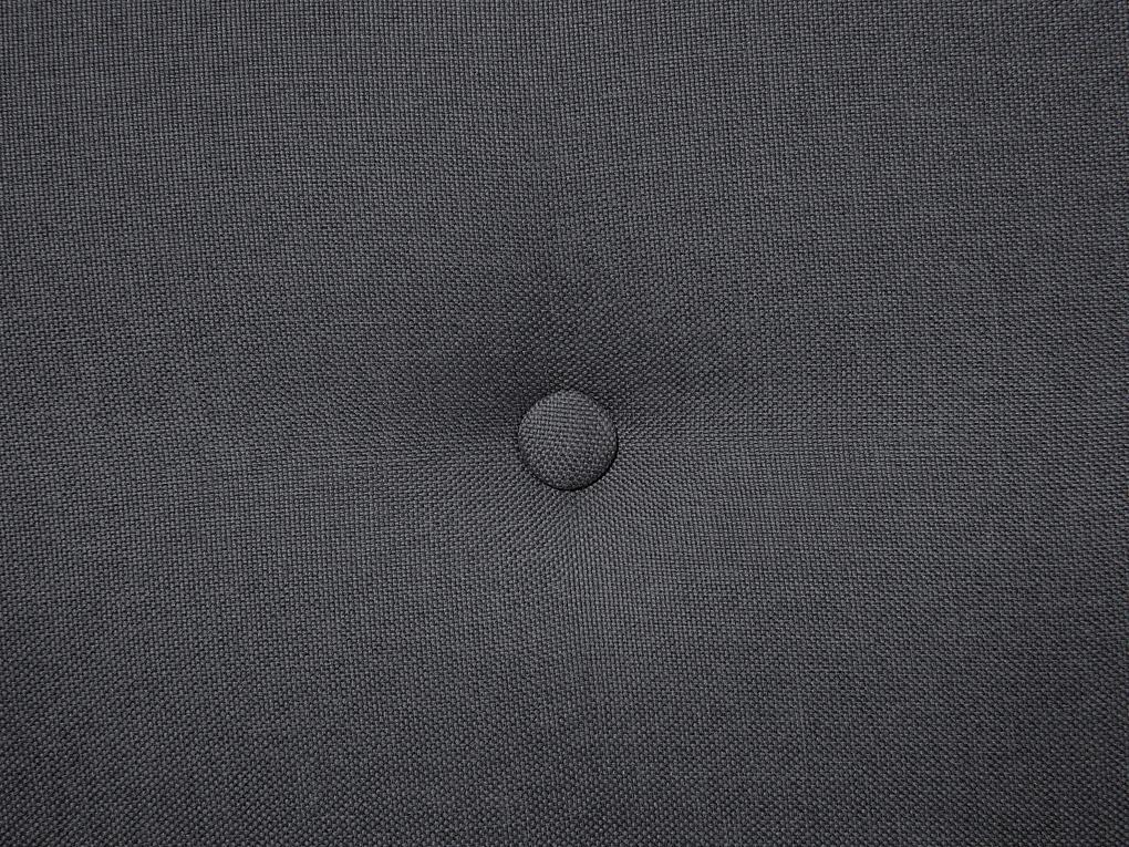 Letto matrimoniale in tessuto grigio scuro 180 x 200 cm SAVERNE Beliani