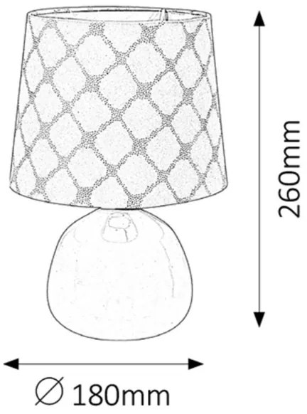Rabalux 4379 - Lampada da tavolo ELLIE E14/40W bianco