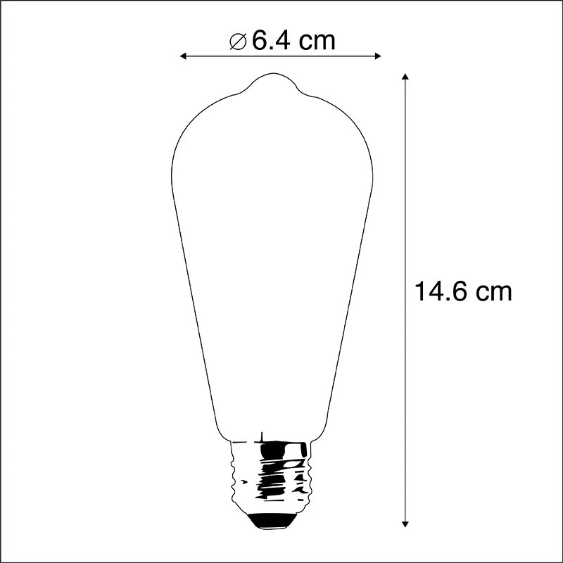 Set di 5 lampadine LED E27 Dim to Warm oro 8W 806lm 2000-2700K