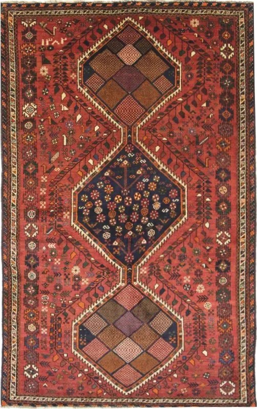 Gashghai Tappeto persiano 160x260 Rosso (Iran) Annodato A Mano