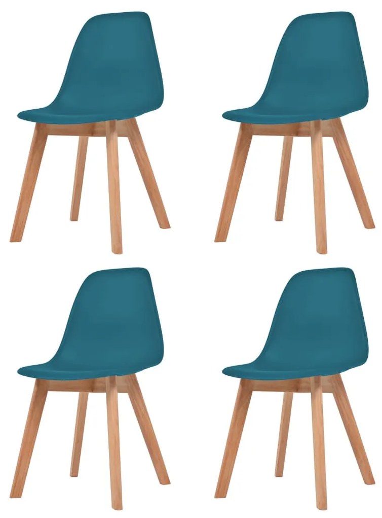 Sedie Da Pranzo 4 Pz Turchese İn Plastica /