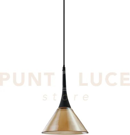 Cocktail sospensione in metallo color ambra 1 luce 3000k 7w 670 lm