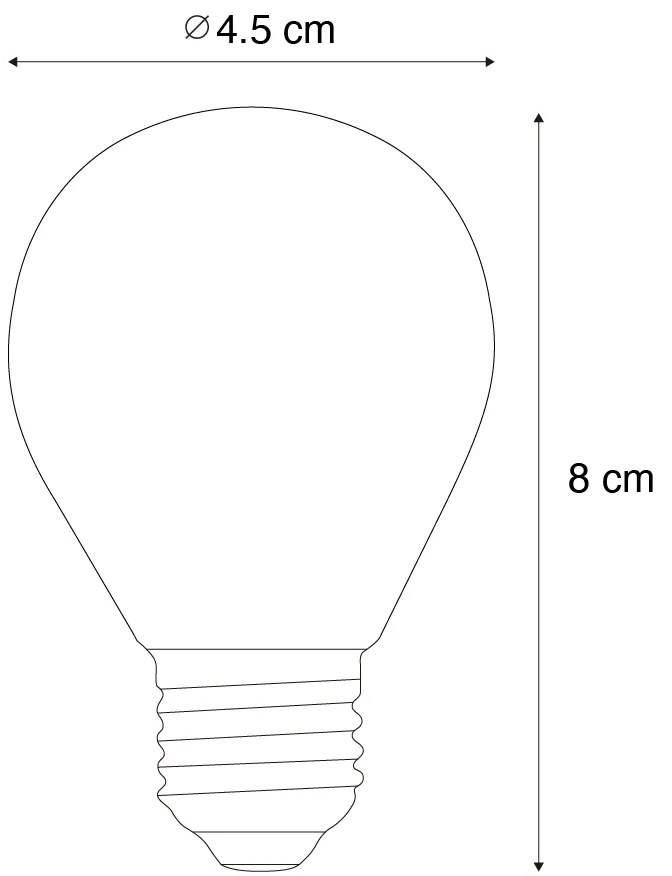 Set di 5 Lampadine LED dimmerabili E27 vetro trasparente P45 3W 350 lm 2200K