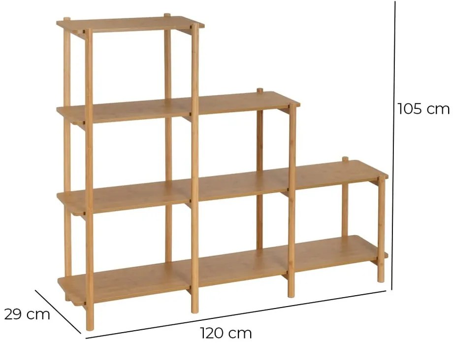 Scaffale in colore naturale 120x105 cm - Casa Selección