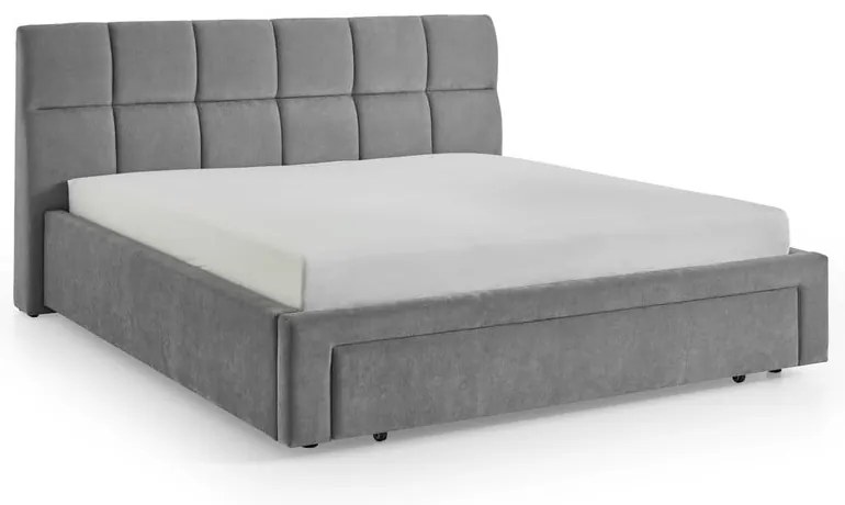 Letto matrimoniale imbottito grigio rete non inclusa 180x200 cm Canyon – Meise Möbel