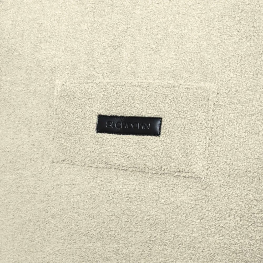 Puof a sacco marrone con rivestimento in bouclé Sofa Snug – SLOWDOWN