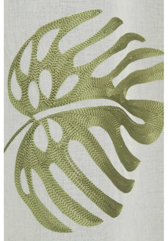 Tenda sottile bianca/verde in voile 135x245 cm – Sehlbach