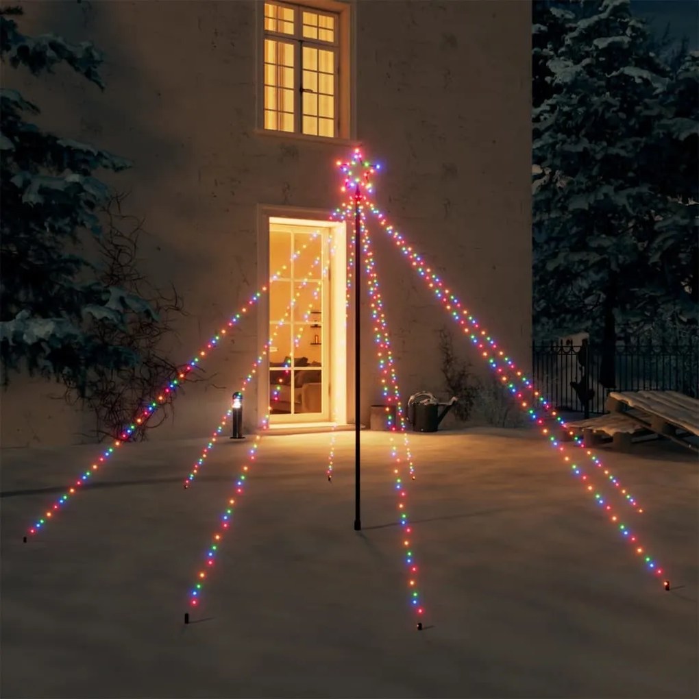 Luci Albero di Natale Interni Esterni con LED Multicolori e Bianco Freddo, Colorati / 400 LED / 2,5m