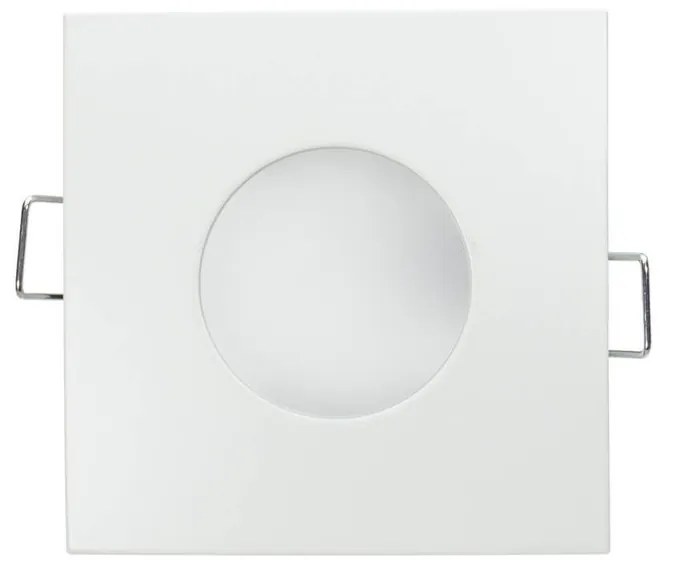Portafaretto IP65 Quadrato da Incasso per GU10 Foro Ø70mm Bianco