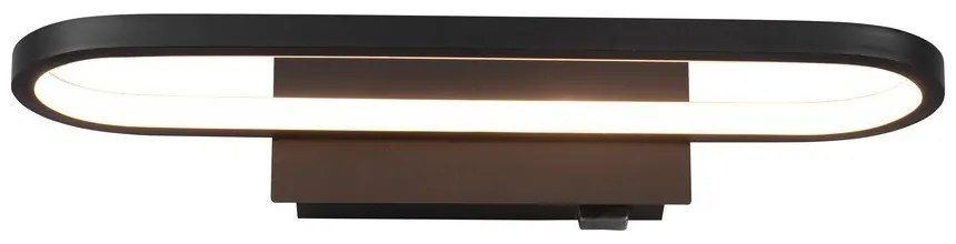 Applique LED nero opaco (lunghezza 40 cm) Gianni - Trio