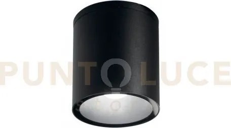 Plafoniera citizen nera tonda 1 luce attacco e27 ip54 14,5x17cm