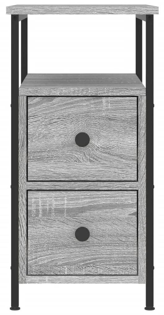 Comodino grigio sonoma 30x60x60 cm in legno multistrato