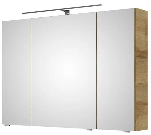 Pensile con luce Cassca PELIPAL legno caldo L 100 x H 70 x P 15 cm