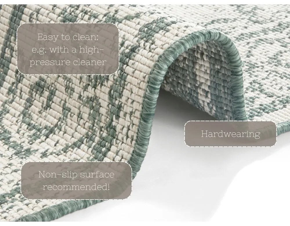 Tappeto per esterni verde e crema , 120 x 170 cm Cebu - NORTHRUGS